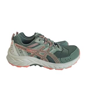 ASICS Women's Green and Pink Running Shoes